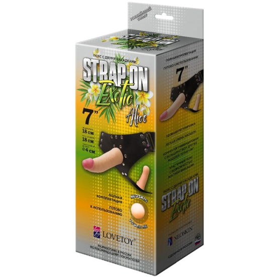 Страпон Lovetoy Exotic-Alice - 2 насадки